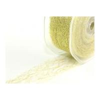 38mm Shiny Net 'Angel Hair' Ribbon Trimming Gold