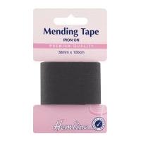 38mm Hemline Iron On Mending Repair Tape 1m Dark Grey