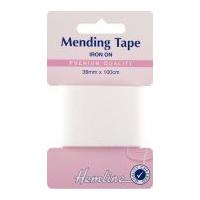 38mm Hemline Iron On Mending Repair Tape 1m White