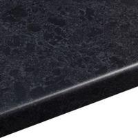 38mm B&Q Midnight Granite Satin Round Edge Kitchen Worktop (L)3m (D)600mm