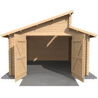 38m x 54m waltons garage log cabin