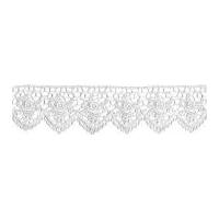 38mm Simplicity Scalloped Rose Venice Lace Trimming White