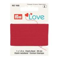 38mm Prym Elastic Waist banding 1m Red