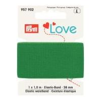 38mm Prym Elastic Waist banding 1m Green