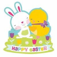 39cm easter bunny chick decorative cutout