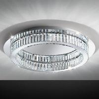 39014 Corliano Large LED Crystal Flush Ceiling Light