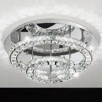 39003 Toneria Round LED Crystal Flush Ceiling Light