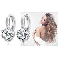 3ct Heart Earring With Swarovski Elements