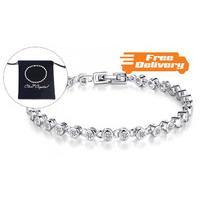 3ct simulated sapphire tennis bracelet free delivery