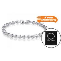 3ct Created Sapphire Tennis Bracelet - Free Delivery!