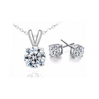 3ct Swarovski Elements Necklace and Earrings Set