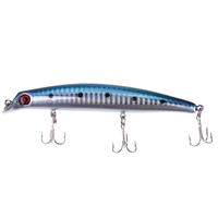 3d eyes crankbait minnow fishing hard lure 12cm 15g 3 treble hooks div ...