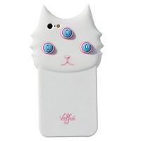 3D White Cute Cat Silicone Case for iPhone 6/6s iPhone 6s Plus / 6 Plus iPhone 5/5s/SE