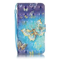 3D Painted Butterfly Dream Pattern PU Material Phone Case for Galaxy J3/J310/J5/J510/G360/G530