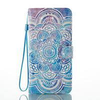 3D Effect Mandala Pattern PU Material Wallet Section Phone Case for iPhone 7 Plus 7 6 Plus 6S 5 SE