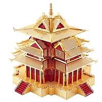 3D Puzzles For Gift Building Blocks Model Building Toy Tower / House Metal Above 14 Red / Gold Toys