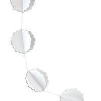 3D Floral White Paper Garland