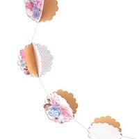 3D Floral Print Paper Garland