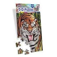 3d Puzzle - Artgame - 1 x 3d Jigsaw Puzzle - Tiger - 60 Pieces