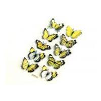 3d beautiful butterfly stickers blackyellow b