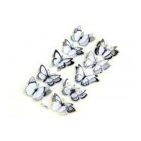 3D Beautiful Butterfly Stickers White B