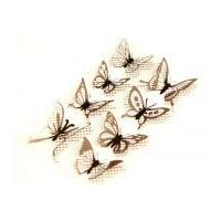 3D Beautiful Butterfly Stickers Black/White Check