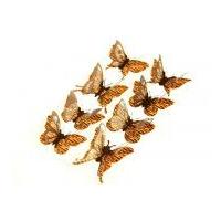 3D Beautiful Butterfly Stickers Brown/Brown