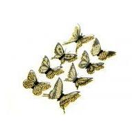 3D Beautiful Butterfly Stickers Brown/Leopard Print