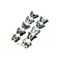 3d beautiful butterfly stickers black b