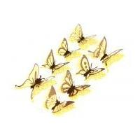 3D Beautiful Butterfly Stickers Brown/Beige Spots