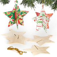 3D Wooden Stars (Pack of 6)