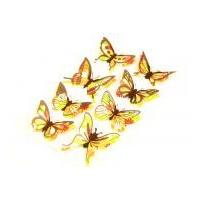 3d beautiful butterfly stickers brownmulticoloured flowers