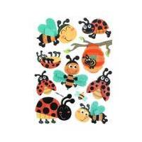 3D Ladybird Glitter Stickers