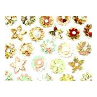 3D Paper Flower Sticker Embellishments