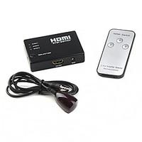 3d 1080p 3 port hdmi splitter v13 with remote control 01m black