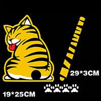 3d car stickers funny cat moving tail stickers reflective car styling  ...