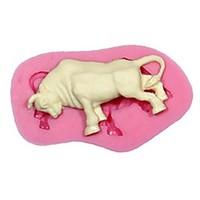3D Bull Sugar Fondant Mold Cake Decorating Mould Silicone Bullfighting Mold For Cake Chocolate