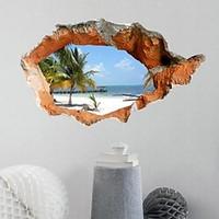 3D Wall Stickers Beautiful Summer Beach PVC Washable Wall Decals