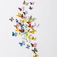 3D Butterfly PVC Wall Stickers Wall Art Decals(38 Pcs A Set)