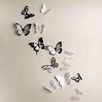 3D Wall Stickers 18PCS Butterfly Wall Decals Wedding Decoration