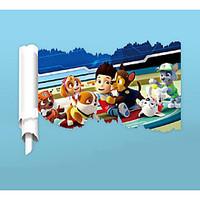 3D Reel Cartoon Dog Wall Stickers PVC Anime Movie Film Doggy Wall Decals Home Decoration Police Character Sticker for Kids Room