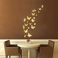 3D Wall Stickers Wall Decals Style Butterfly Fly Mirror Wall Stickers