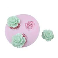 3d 3 cell flowers silicone mold fondant molds sugar craft tools chocol ...