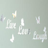 3D Wall Stickers DIY Wall Stickers Mirror Wall Stickers Words Quotes Wall Stickers Acrylic Butterfly Decals Home Decor
