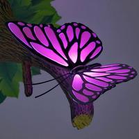 3D FX Butterfly Deco Light Pink