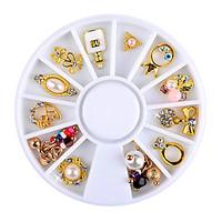 3d Charm Alloy Nail Art Rhinestone Decoration Wheel DIY Beauty Nail Jewelry Supplies