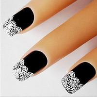 3D Elegant French Lace Edge Nail Stickers