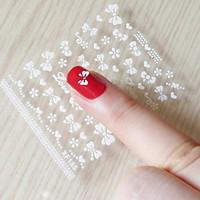 3D Glitter Powder Bowknot Nail Stickers