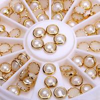 3d Nail Art White Pearl Shape Jewelry Decorations For Nails Art Accessories