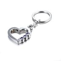 3D Bling Purple Crystal Mysterious Heart Zinc Alloy Keychain(First 10 Customers With Box Added)